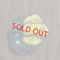 ベゴニアの刺繍イヤリング（Y）