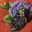 画像2: 布花のバラと蝶　紫 (2)