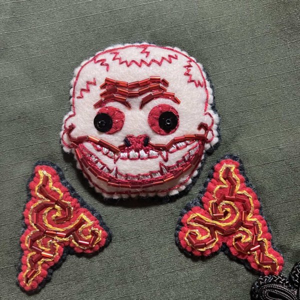 画像2: つけ襟　チベットスカル (2)